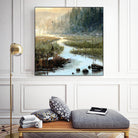 Un matin à Salzbourg by Yvon Lemieux on GIANT ART - green landscape