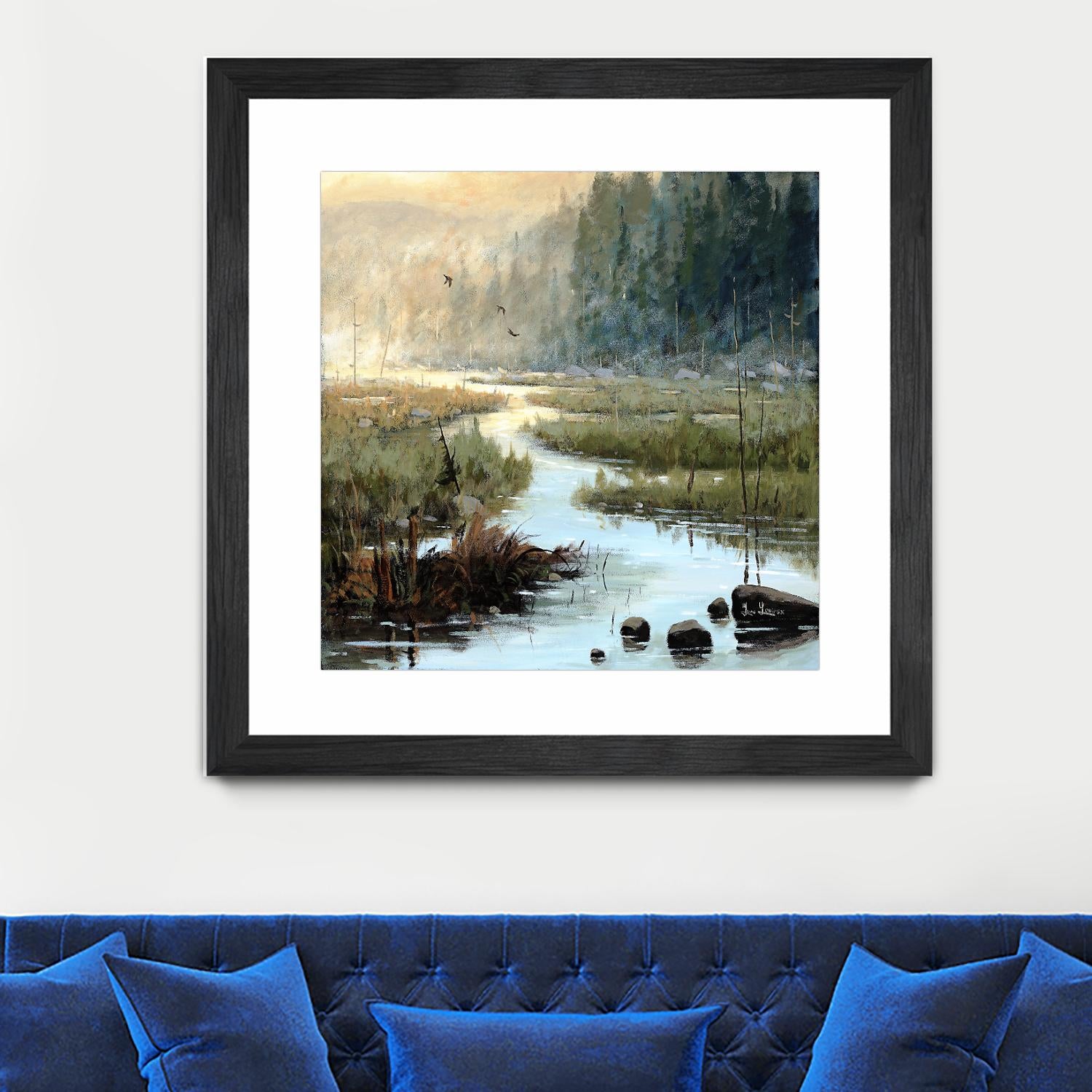 Un matin à Salzbourg by Yvon Lemieux on GIANT ART - green landscape