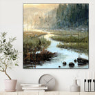 Un matin à Salzbourg by Yvon Lemieux on GIANT ART - green landscape