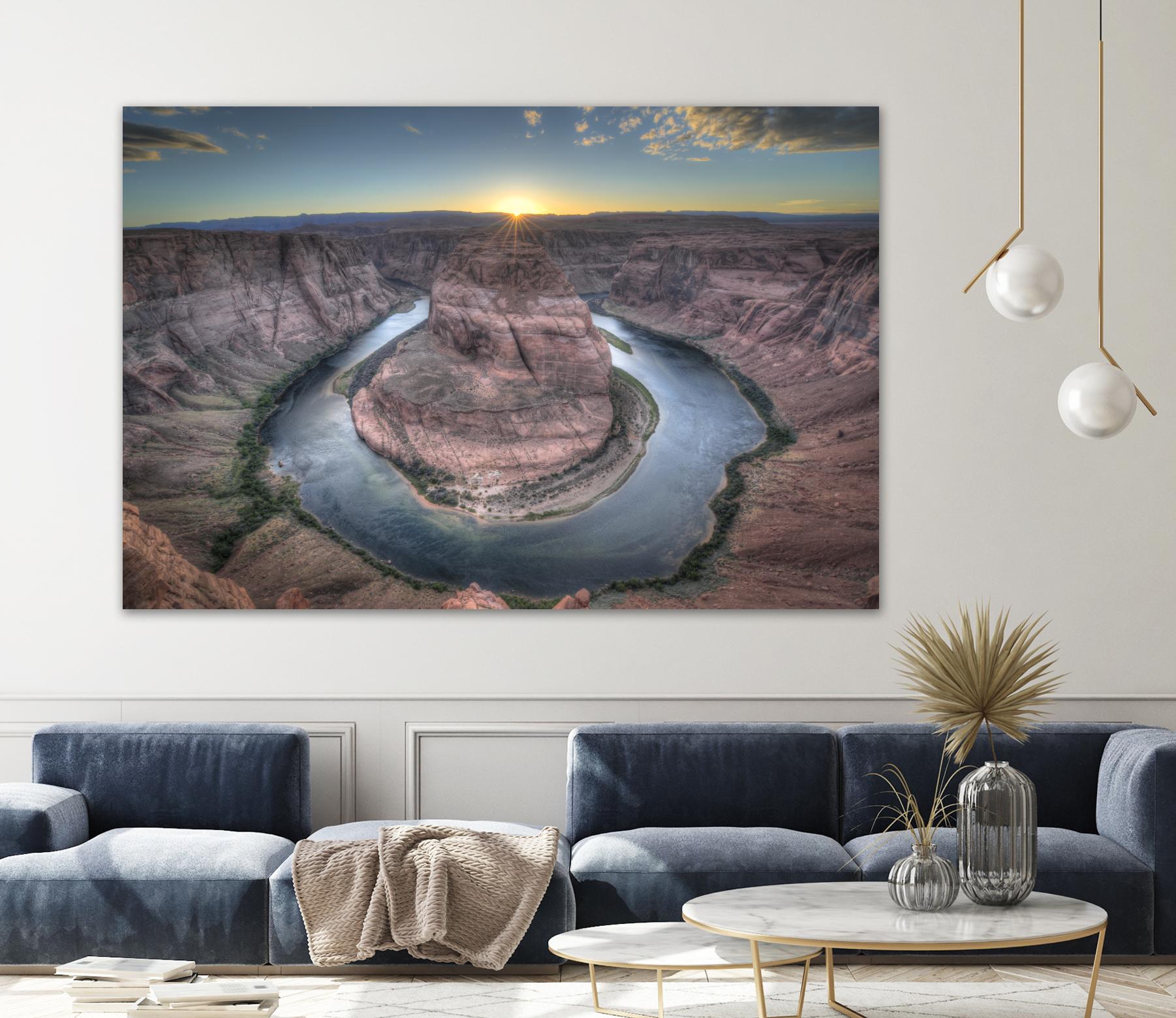 Horeshoe Bend along the Colorado River by Nick Jackson on GIANT ART - brown landscape