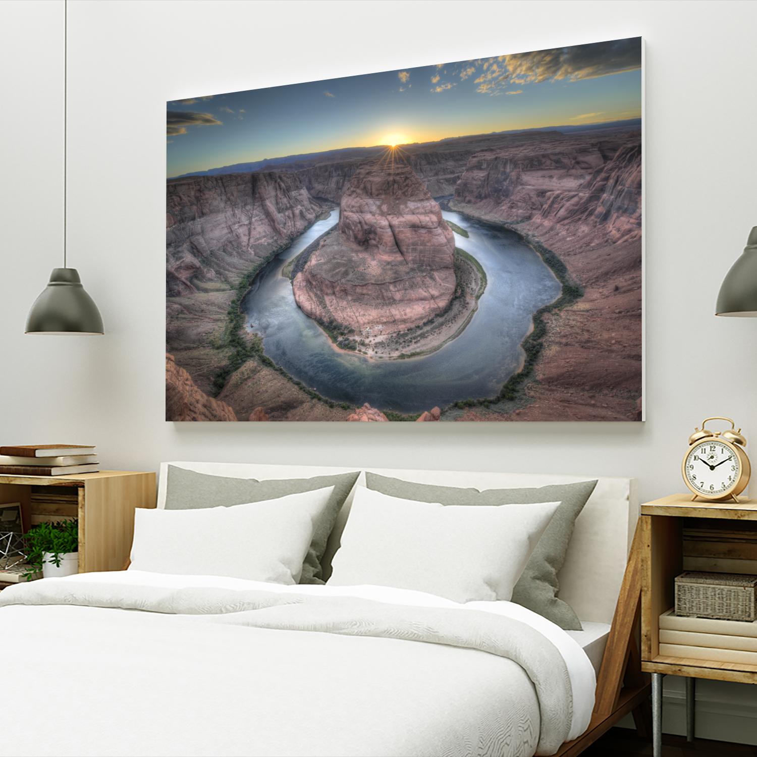 Horeshoe Bend along the Colorado River by Nick Jackson on GIANT ART - brown landscape