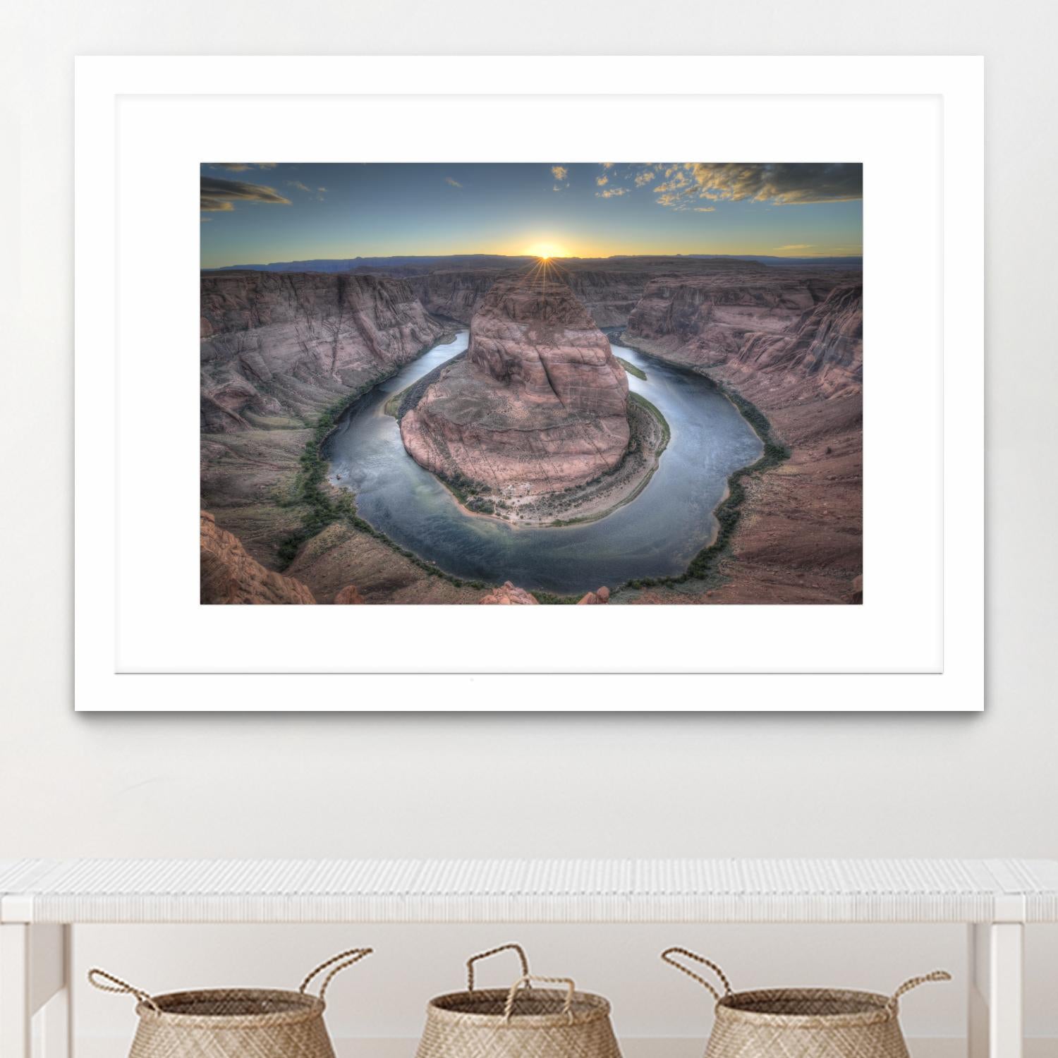 Horeshoe Bend along the Colorado River by Nick Jackson on GIANT ART - brown landscape