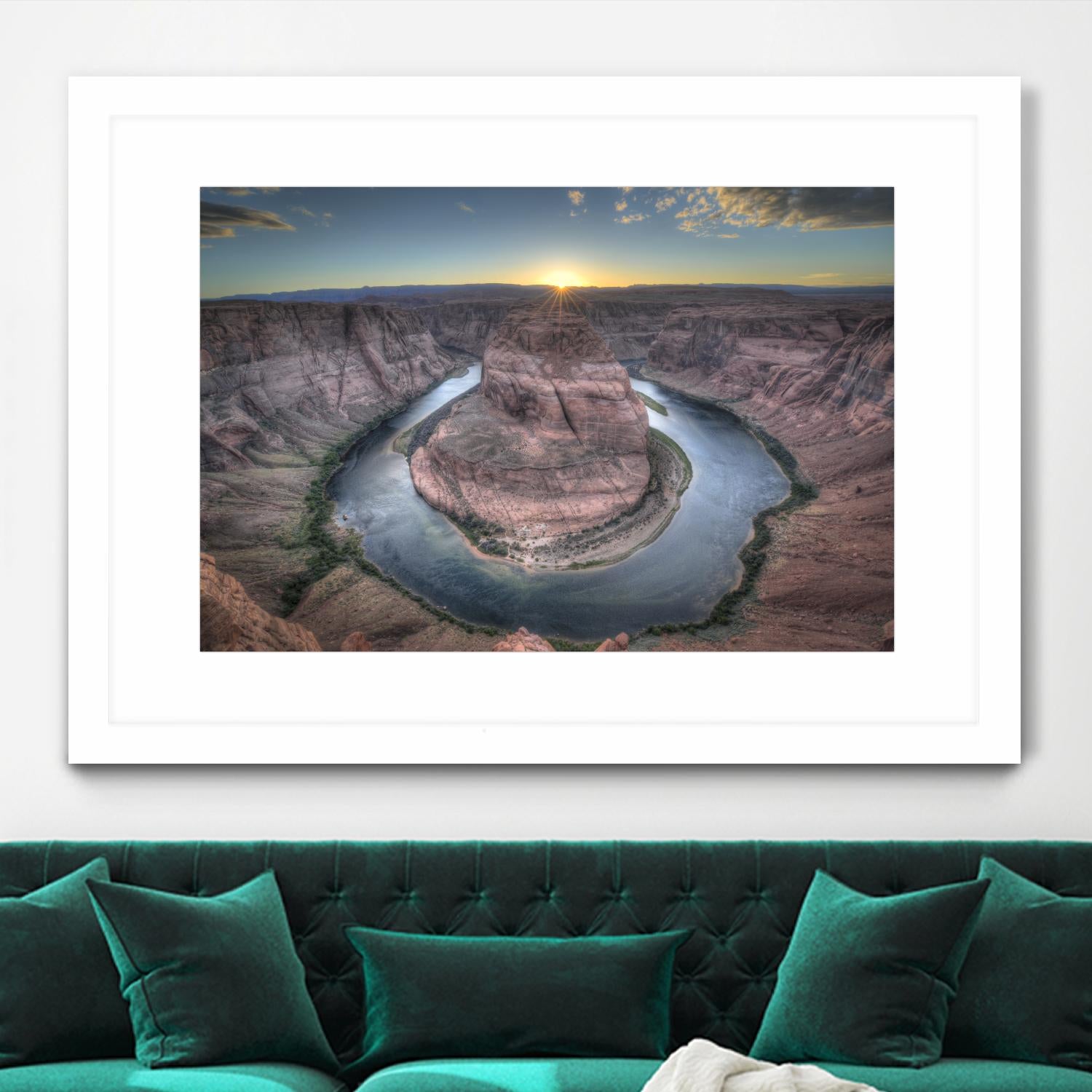 Horeshoe Bend along the Colorado River by Nick Jackson on GIANT ART - brown landscape