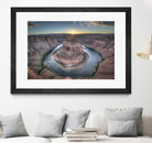 Horeshoe Bend along the Colorado River by Nick Jackson on GIANT ART - brown landscape
