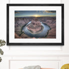 Horeshoe Bend along the Colorado River by Nick Jackson on GIANT ART - brown landscape