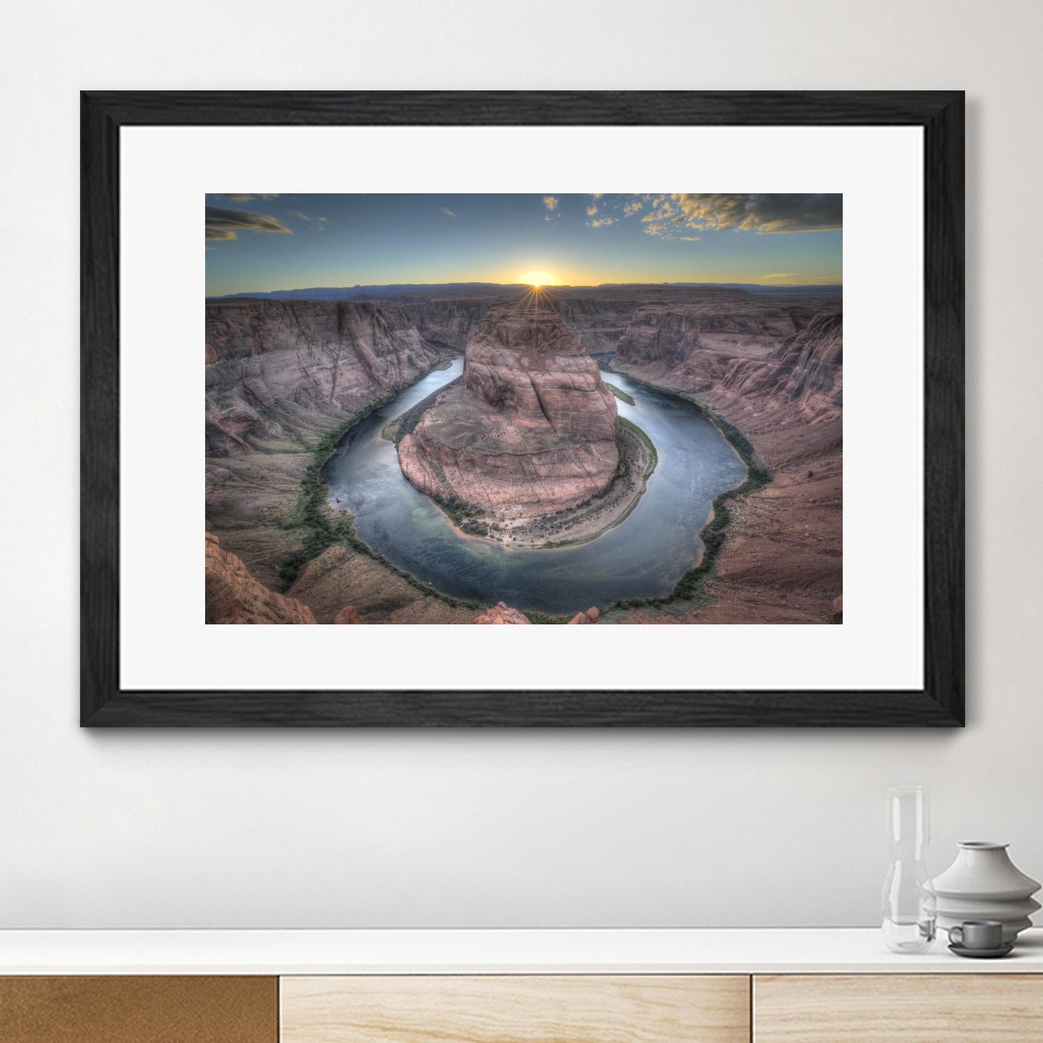 Horeshoe Bend along the Colorado River by Nick Jackson on GIANT ART - brown landscape