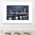 Night time at the Houses of Parliament by Nick Jackson on GIANT ART - blue city scene