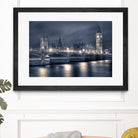 Night time at the Houses of Parliament by Nick Jackson on GIANT ART - blue city scene