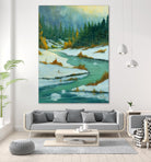 Le dégel by Yvon Lemieux on GIANT ART - green landscape