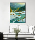 Le dégel by Yvon Lemieux on GIANT ART - green landscape