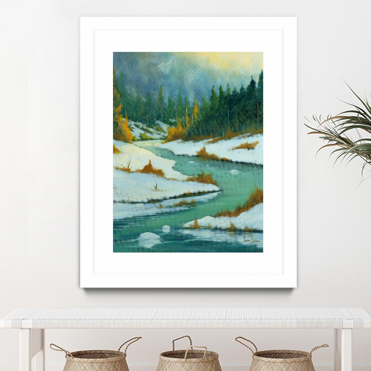 Le dégel by Yvon Lemieux on GIANT ART - green landscape artistes du québec