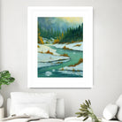 Le dégel by Yvon Lemieux on GIANT ART - green landscape artistes du québec