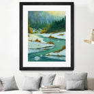 Le dégel by Yvon Lemieux on GIANT ART - green landscape artistes du québec