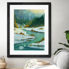 Le dégel by Yvon Lemieux on GIANT ART - green landscape artistes du québec