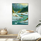 Le dégel by Yvon Lemieux on GIANT ART - green landscape