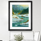 Le dégel by Yvon Lemieux on GIANT ART - green landscape artistes du québec