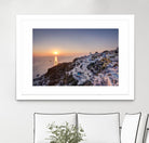 Sailing into the sunset, Oia, Greece by Nick Jackson on GIANT ART - blue landscape