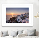 Sailing into the sunset, Oia, Greece by Nick Jackson on GIANT ART - blue landscape