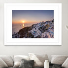 Sailing into the sunset, Oia, Greece by Nick Jackson on GIANT ART - blue landscape