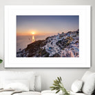 Sailing into the sunset, Oia, Greece by Nick Jackson on GIANT ART - blue landscape