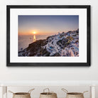 Sailing into the sunset, Oia, Greece by Nick Jackson on GIANT ART - blue landscape