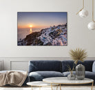 Sailing into the sunset, Oia, Greece by Nick Jackson on GIANT ART - blue landscape