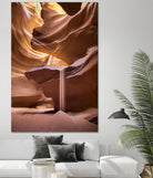 Sand pours through Antelope Canyon by Nick Jackson on GIANT ART - yellow landscape
