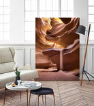 Sand pours through Antelope Canyon by Nick Jackson on GIANT ART - yellow landscape