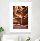 Sand pours through Antelope Canyon by Nick Jackson on GIANT ART - yellow landscape