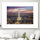 The sparkling lights of the Eiffel Tower by Nick Jackson on GIANT ART - pink city scene
