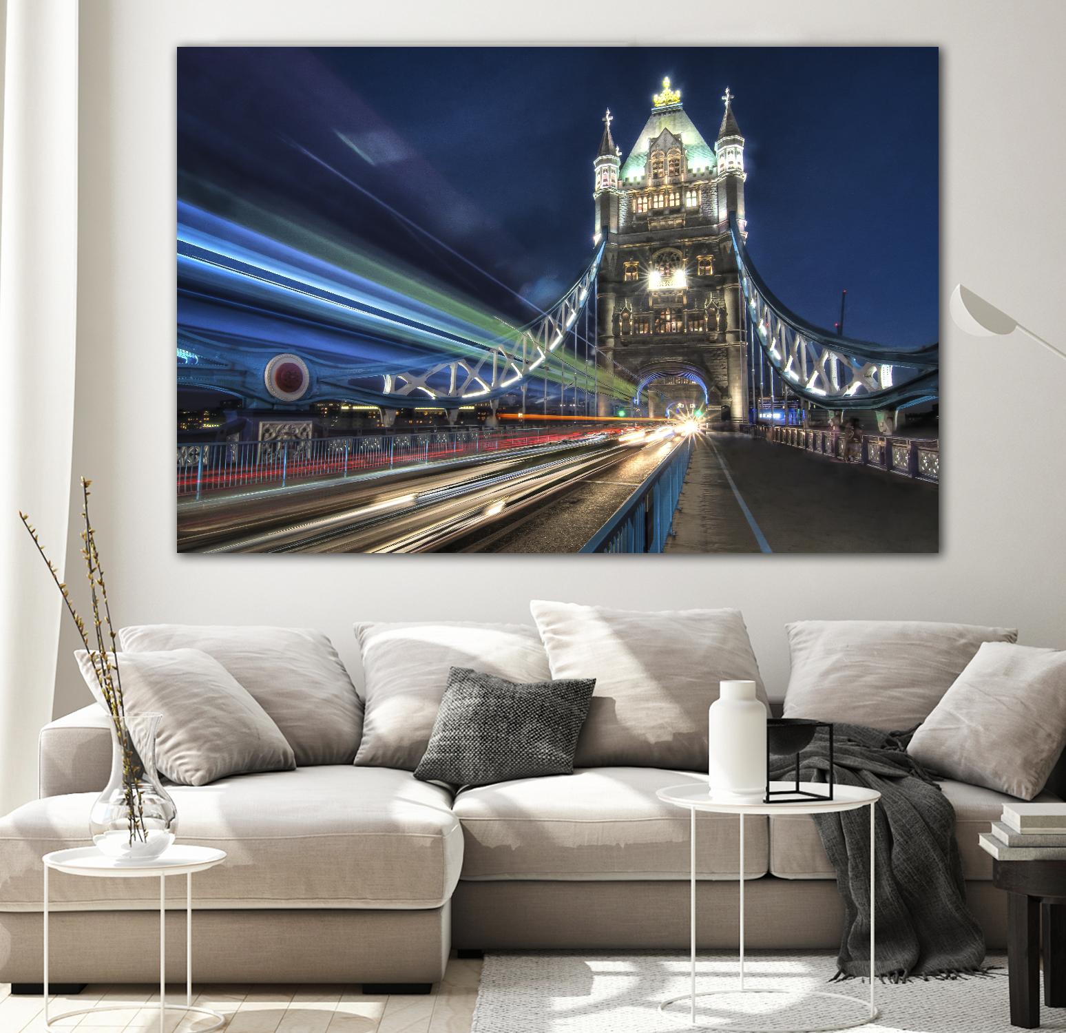 Tower Bridge traffic by Nick Jackson on GIANT ART - green city scene