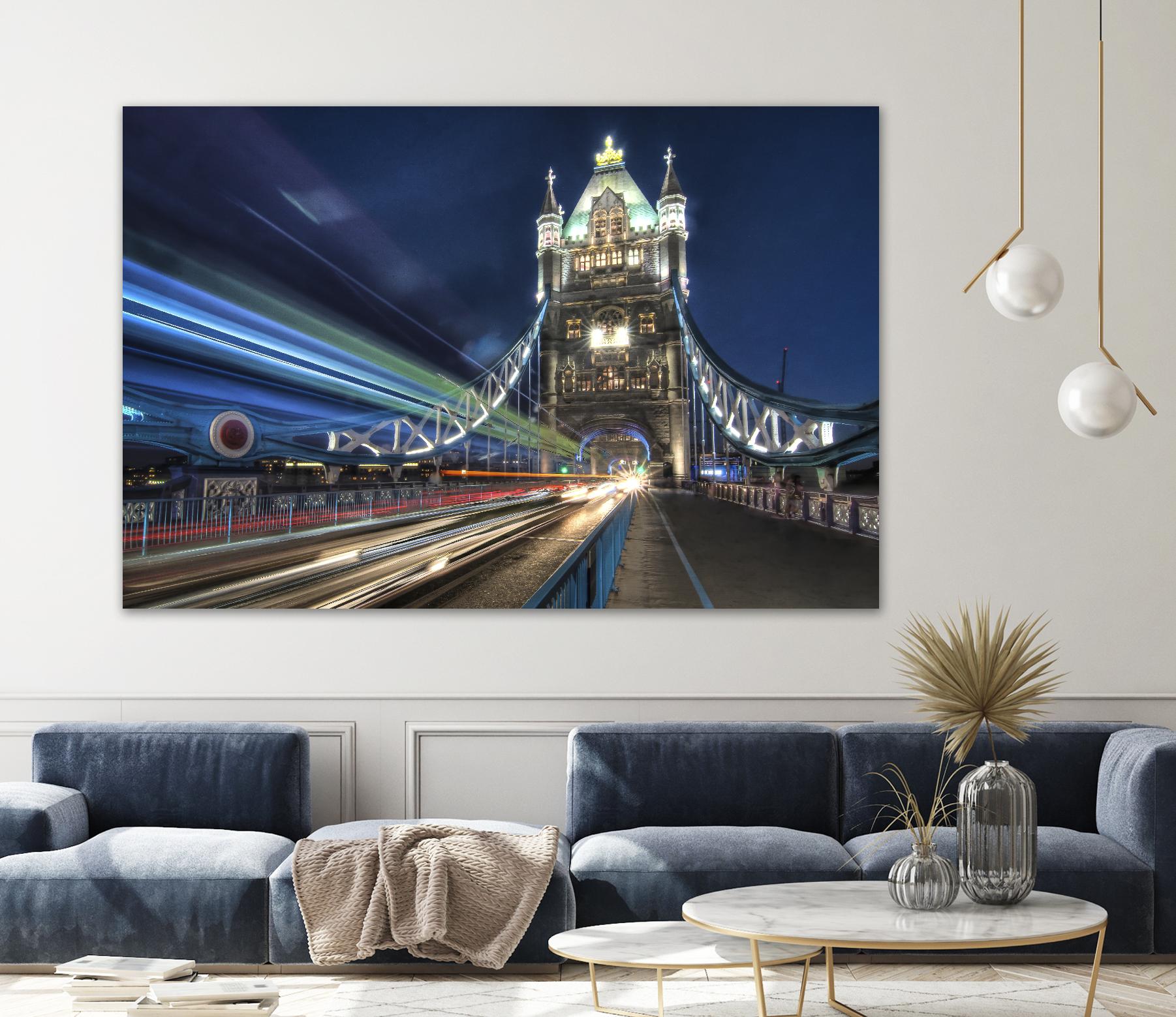 Tower Bridge traffic by Nick Jackson on GIANT ART - green city scene