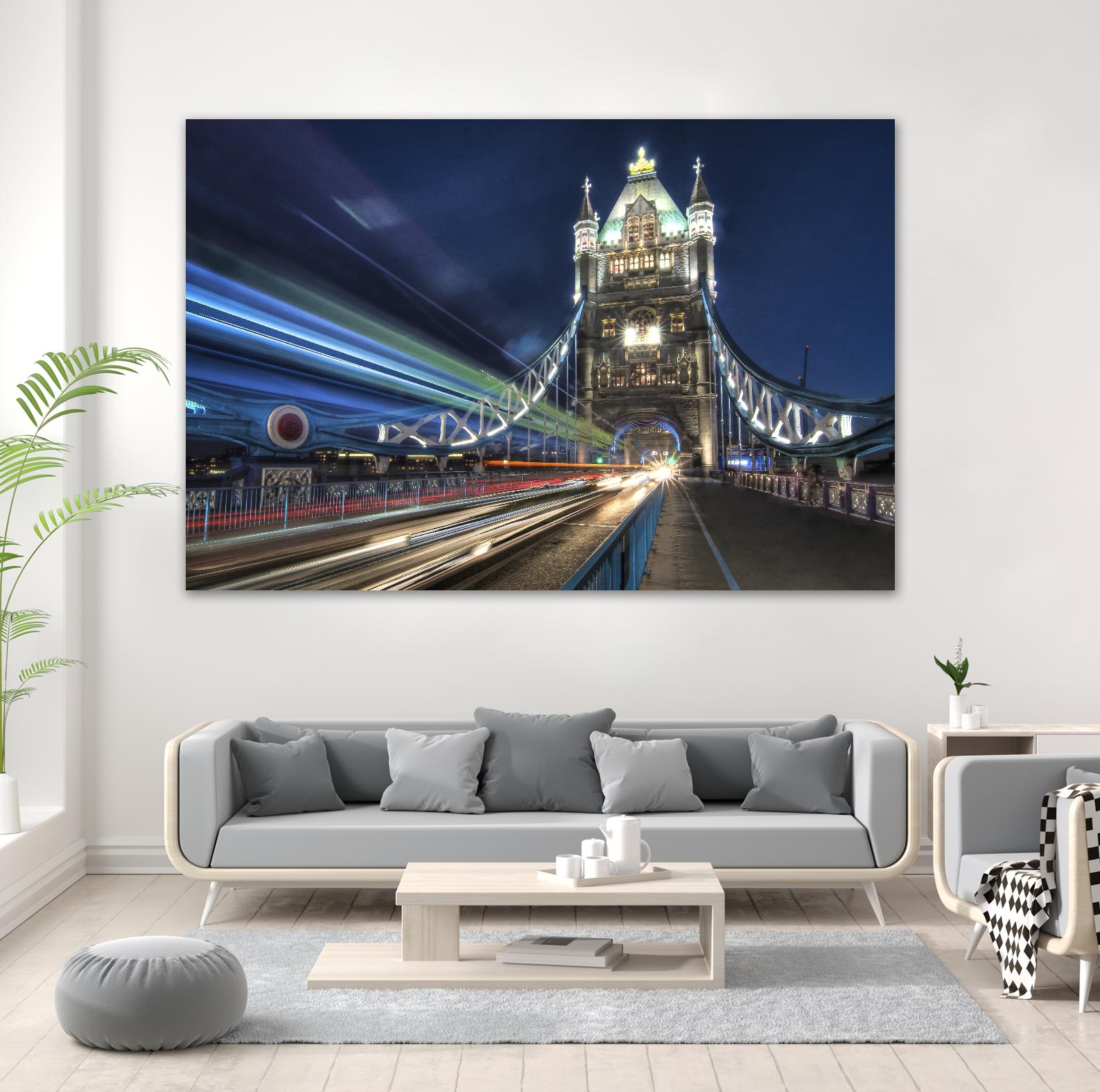 Tower Bridge traffic by Nick Jackson on GIANT ART - green city scene