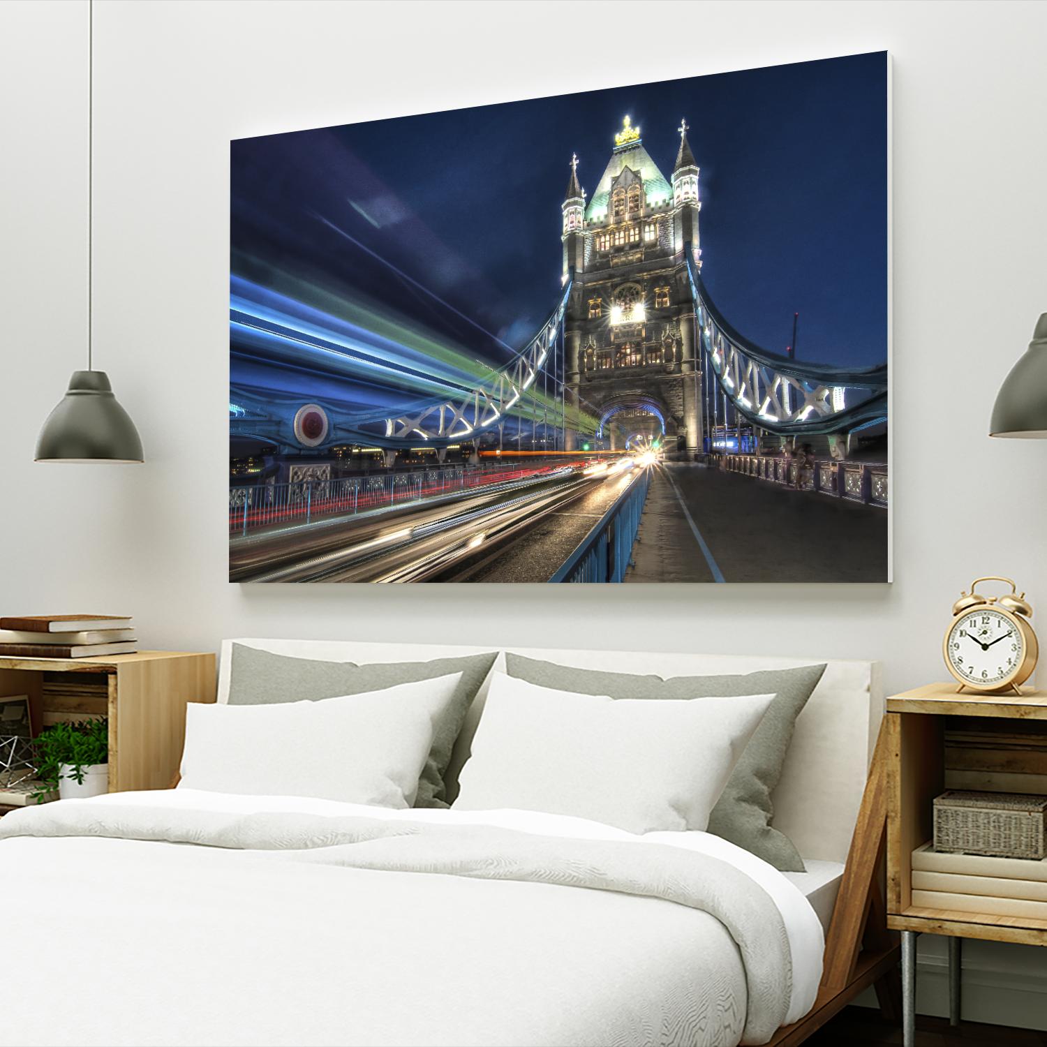 Tower Bridge traffic by Nick Jackson on GIANT ART - green city scene