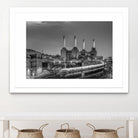 Trains pass Battersea Power Sation by Nick Jackson on GIANT ART - white city scene