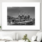 Trains pass Battersea Power Sation by Nick Jackson on GIANT ART - white city scene