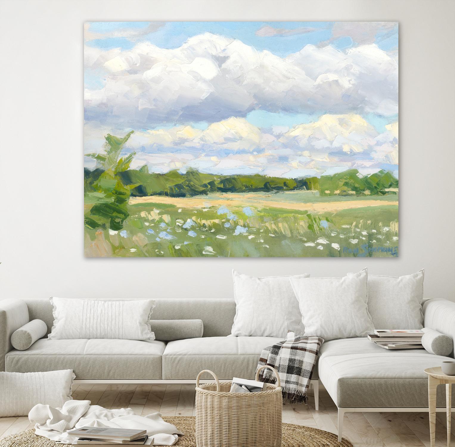 Blue Chickory Fields by Ron Simpkins on GIANT ART - blue landscape
