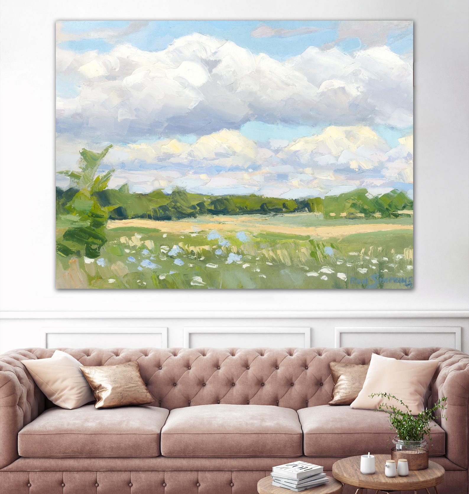 Blue Chickory Fields by Ron Simpkins on GIANT ART - blue landscape