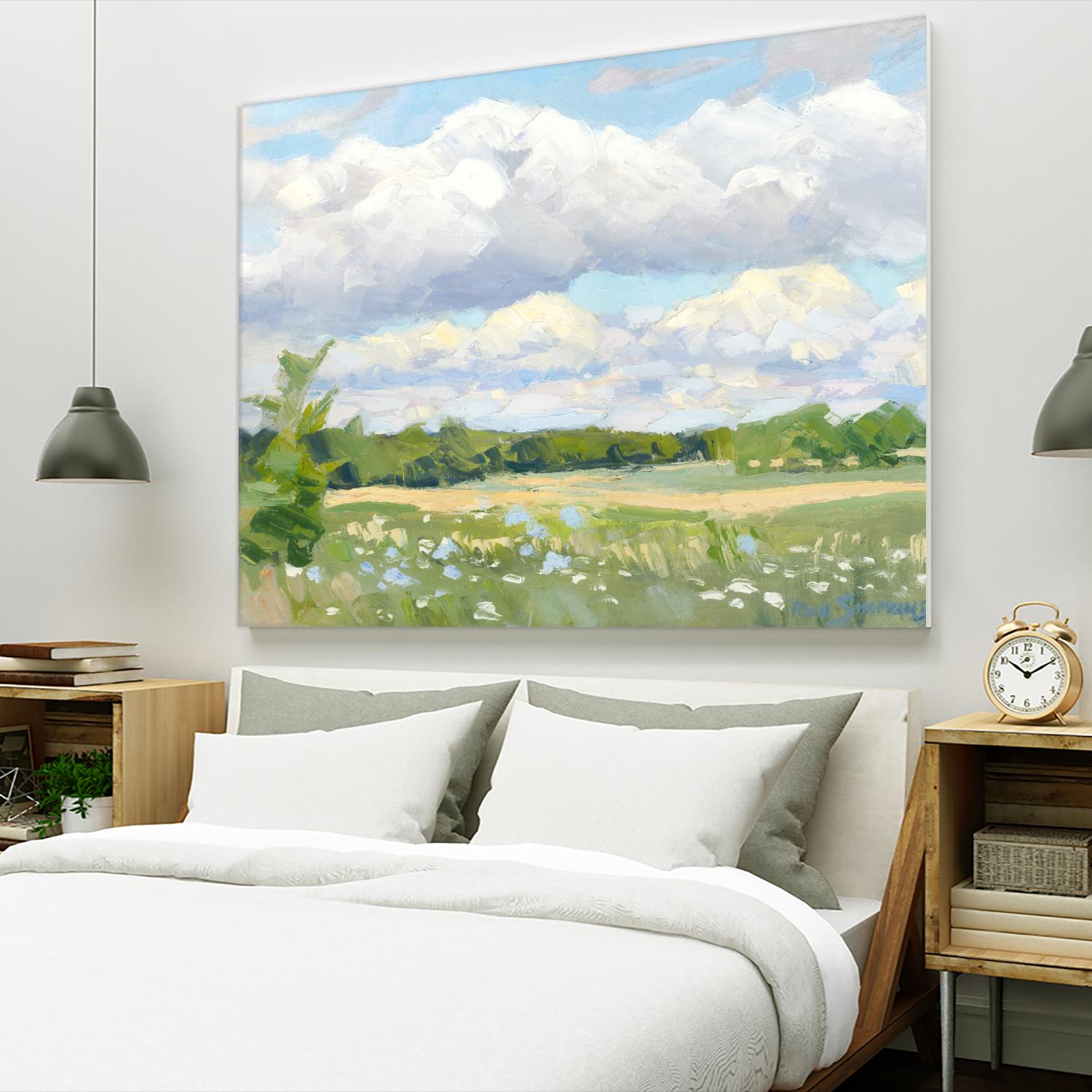 Blue Chickory Fields by Ron Simpkins on GIANT ART - blue landscape