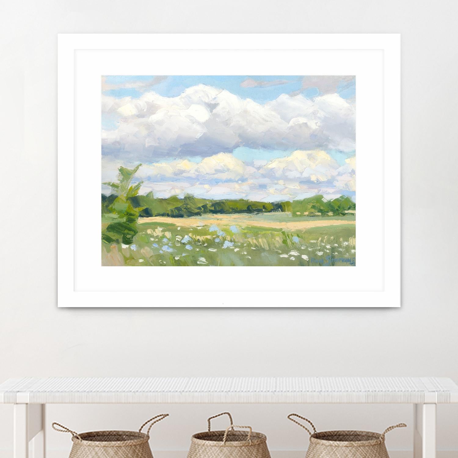 Blue Chickory Fields by Ron Simpkins on GIANT ART - green landscape canadiens