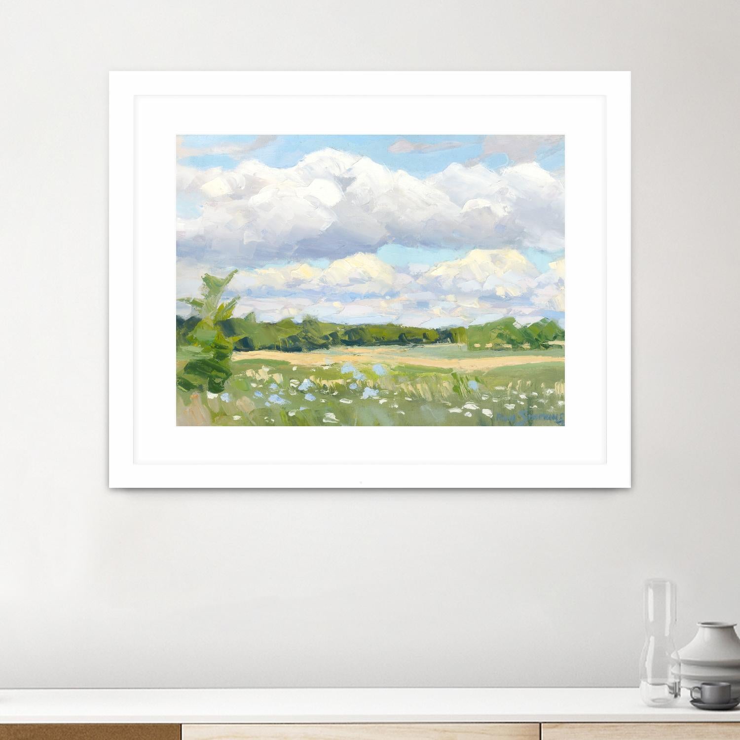 Blue Chickory Fields by Ron Simpkins on GIANT ART - green landscape canadiens