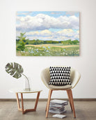 Blue Chickory Fields by Ron Simpkins on GIANT ART - green landscape canadiens