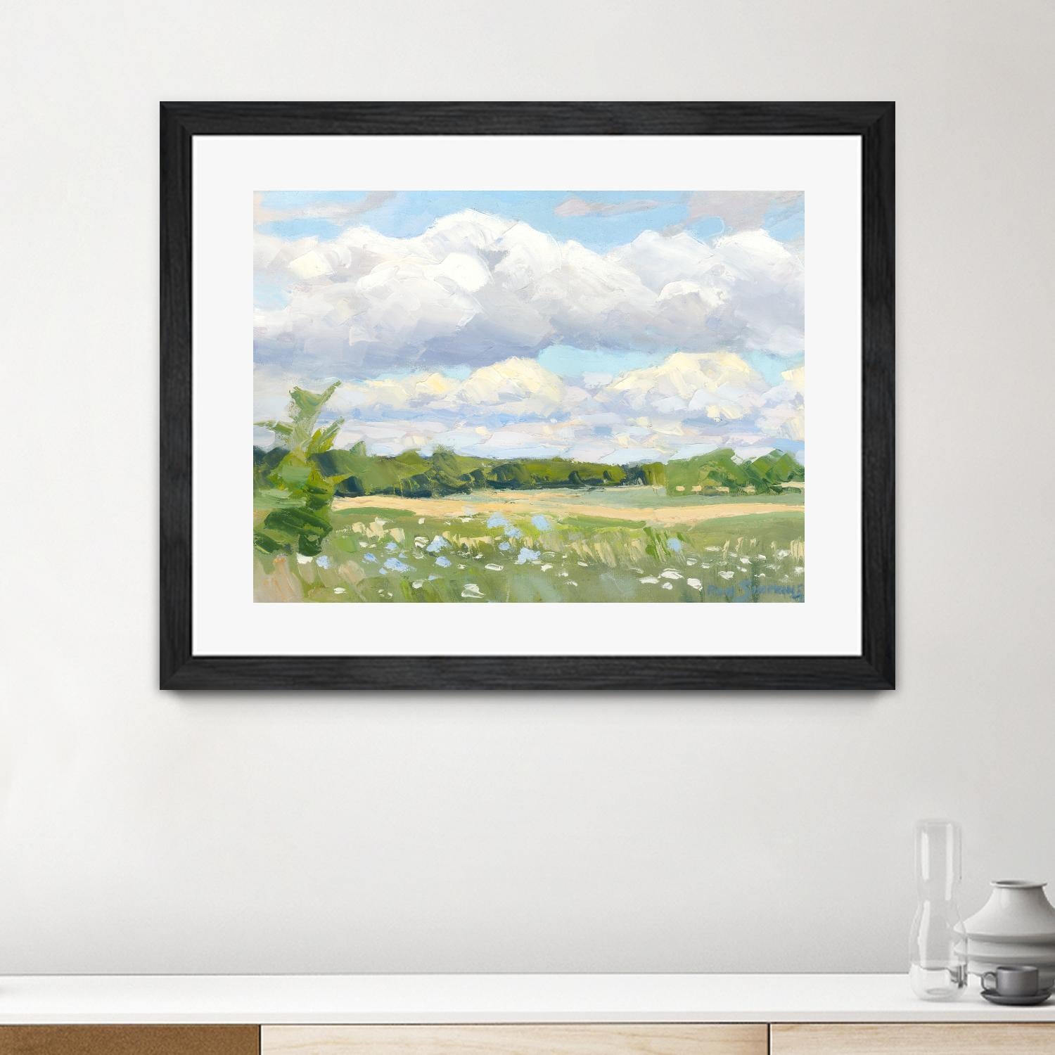 Blue Chickory Fields by Ron Simpkins on GIANT ART - green landscape canadiens