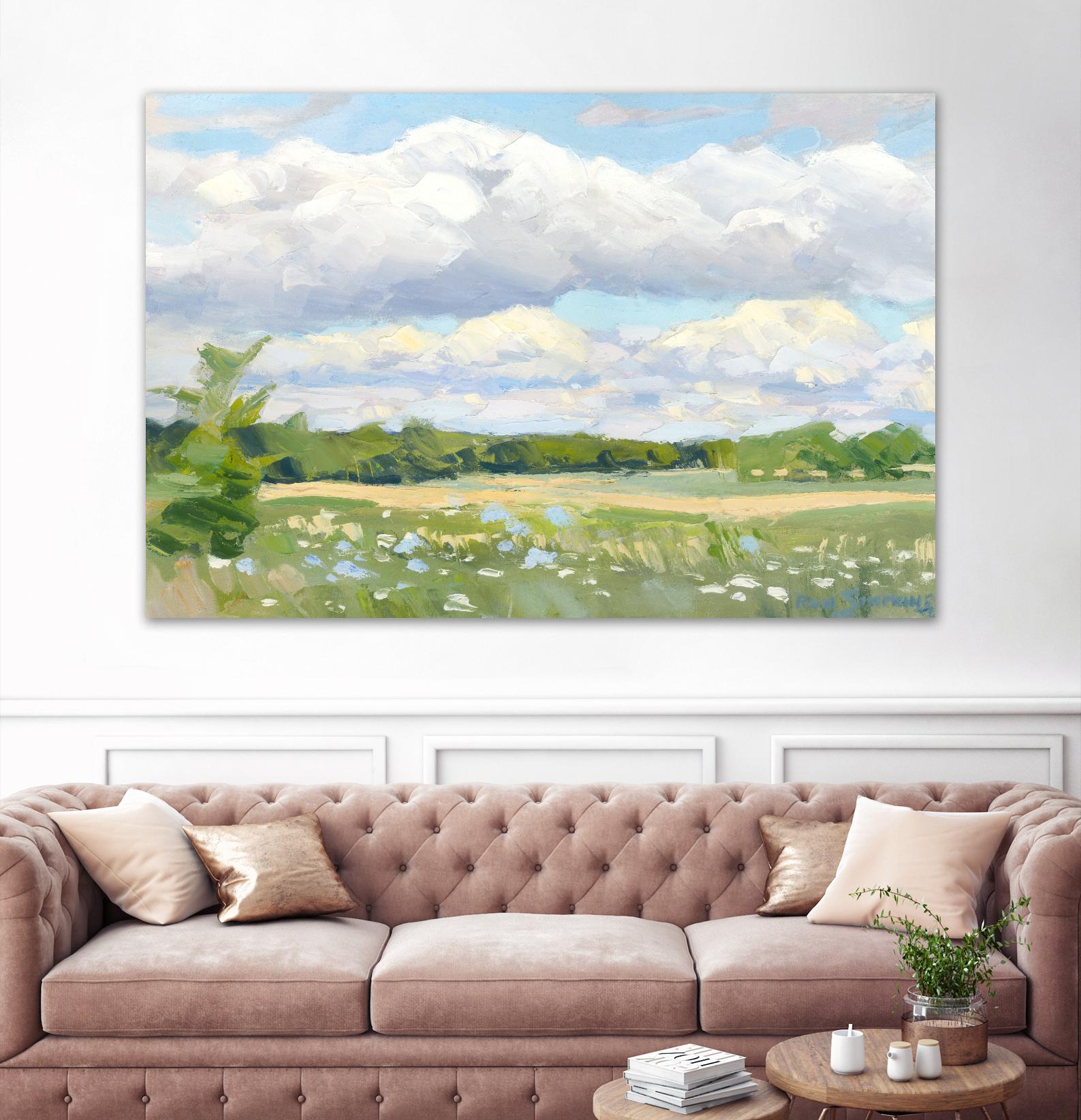 Blue Chickory Fields by Ron Simpkins on GIANT ART - blue landscape