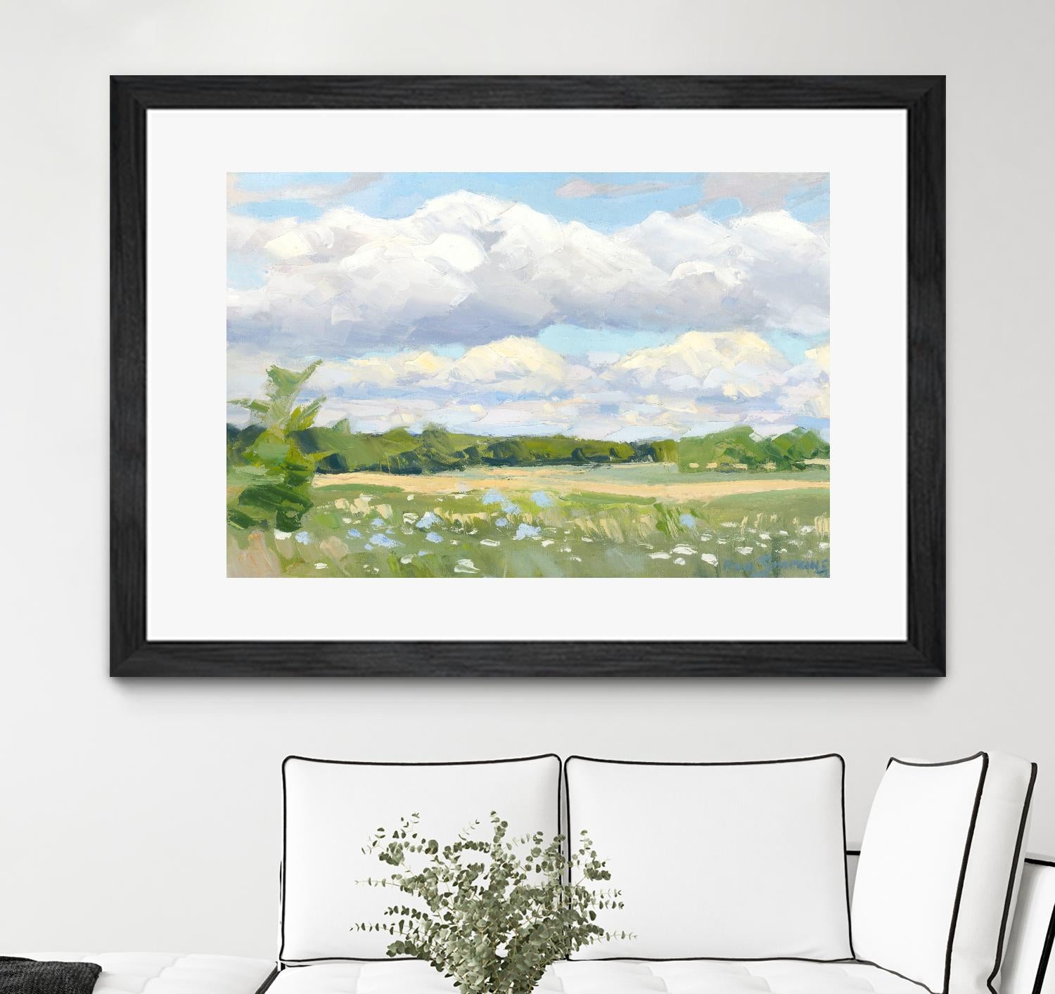 Blue Chickory Fields by Ron Simpkins on GIANT ART - green landscape canadien