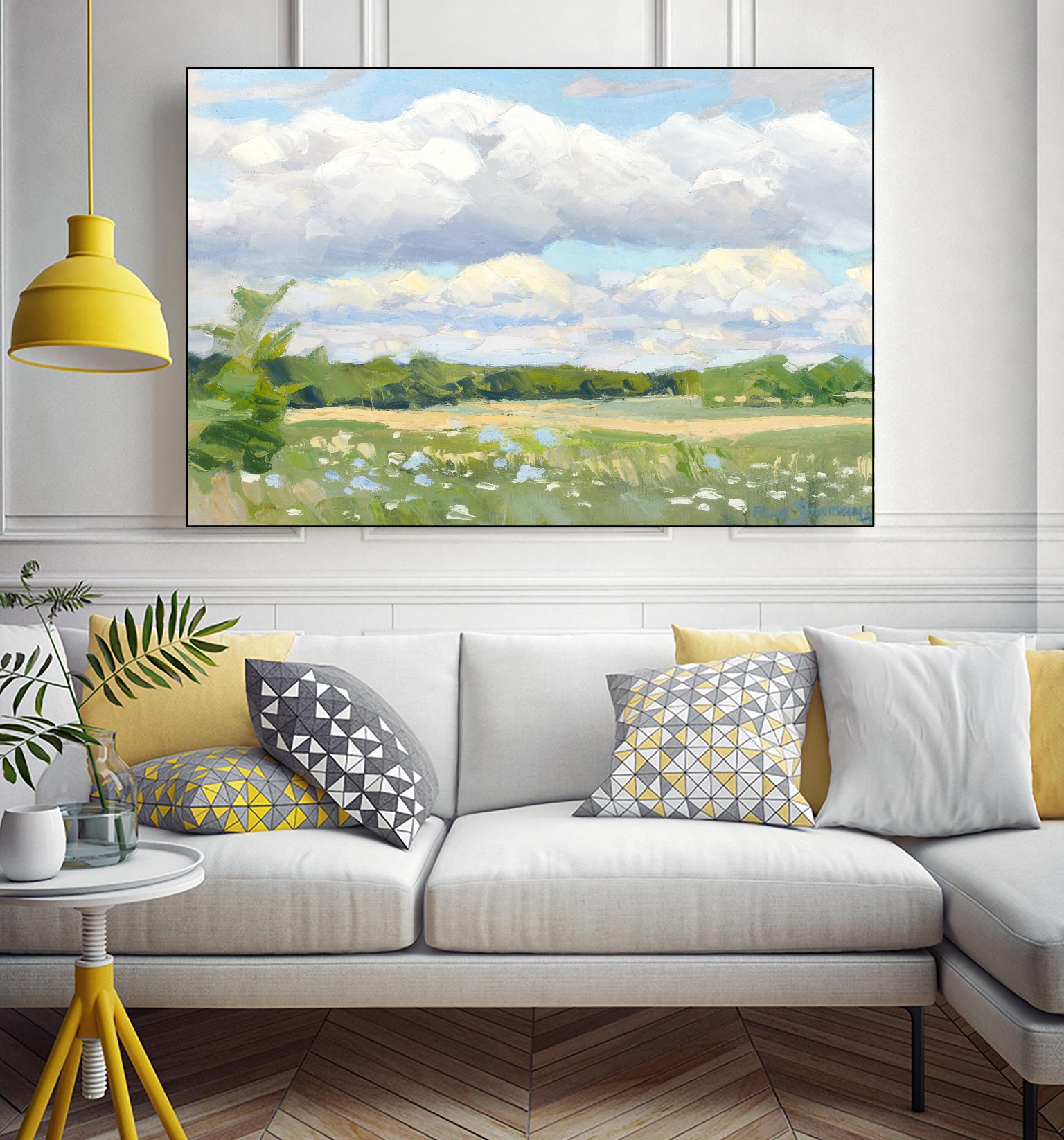 Blue Chickory Fields by Ron Simpkins on GIANT ART - blue landscape