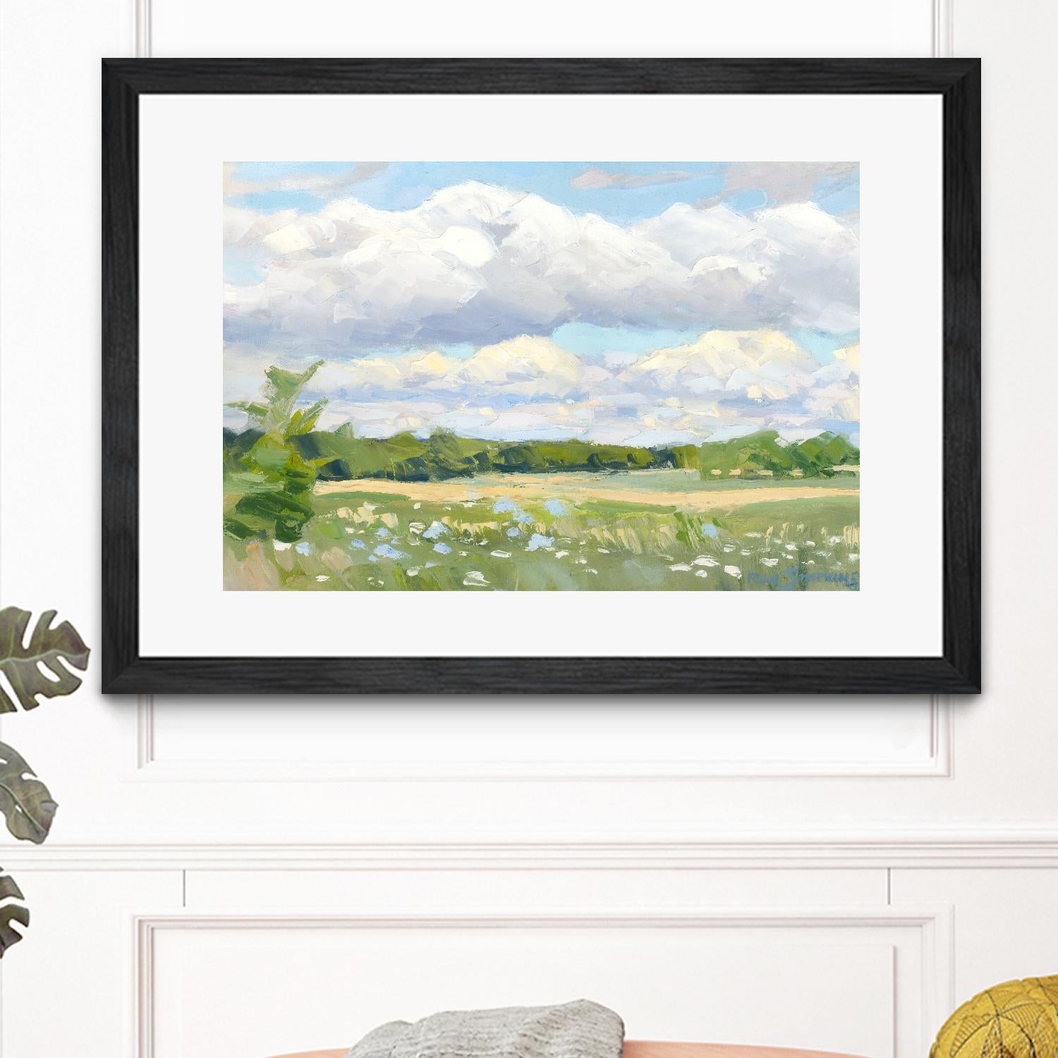 Blue Chickory Fields by Ron Simpkins on GIANT ART - green landscape canadien