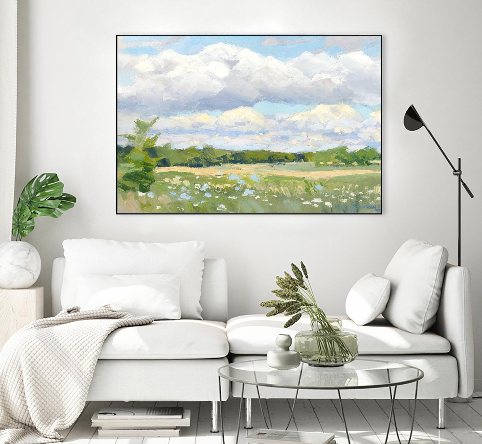 Blue Chickory Fields by Ron Simpkins on GIANT ART - blue landscape