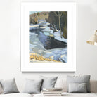 Blue Shadows by Ron Simpkins on GIANT ART - blue landscape rivière