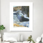 Blue Shadows by Ron Simpkins on GIANT ART - blue landscape rivière